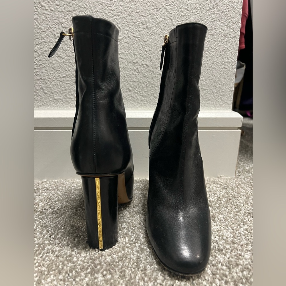 Jill Stuart black leather boots 36.5
